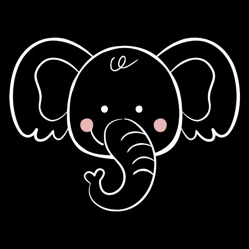 Dessin d’éléphant mignon - Design ludique