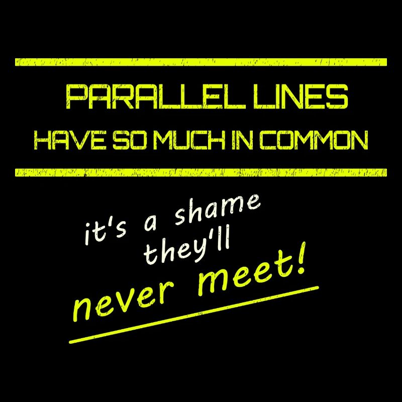 Drôle de lignes parallèles Math Tee