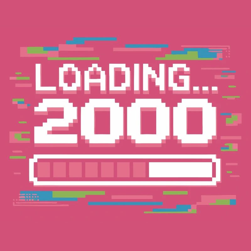 Pixel Retro Design Loading 2000