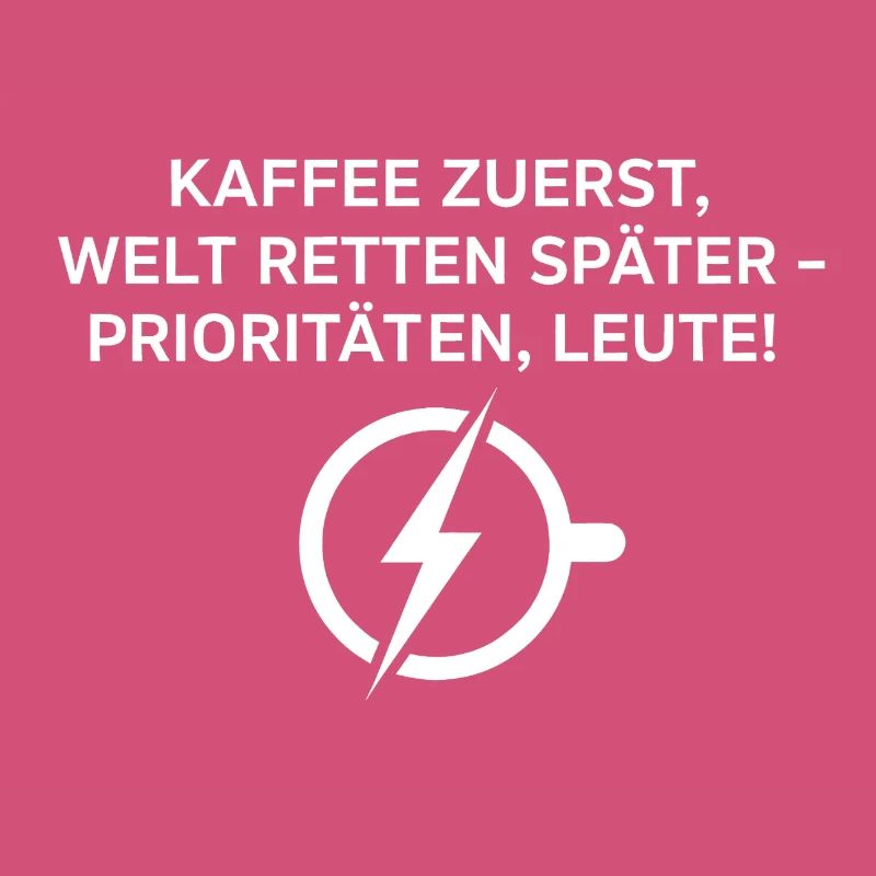Kaffee Zuerst Spruch Blitzlogo