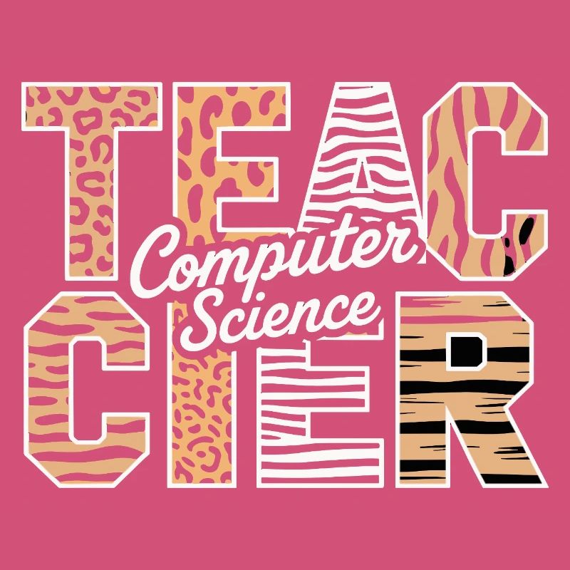 Computer Science Lehrer Tiermuster Stil
