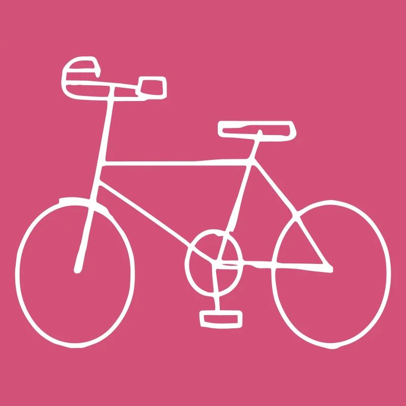 Vélo blanc dessiné à la main