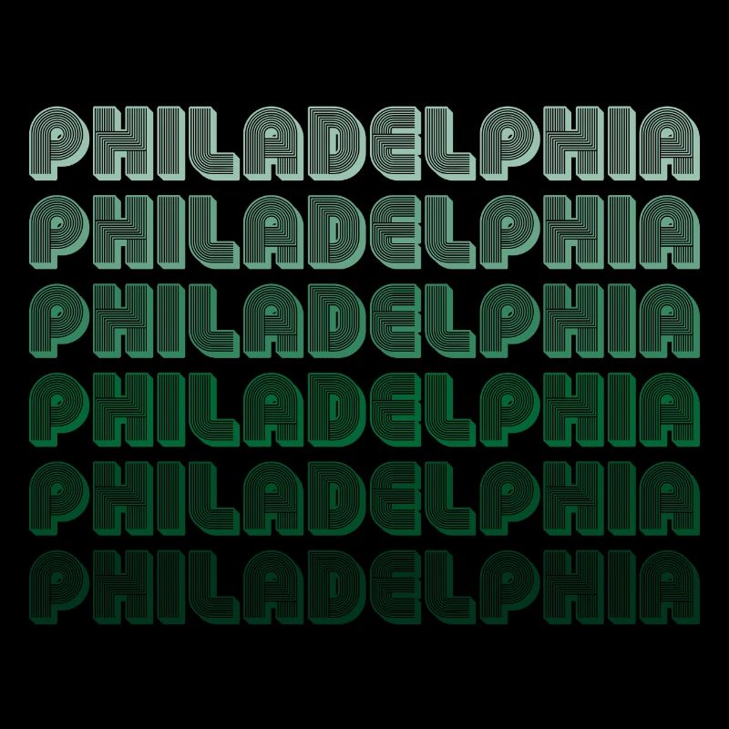 Philadelphia Typography Gradient
