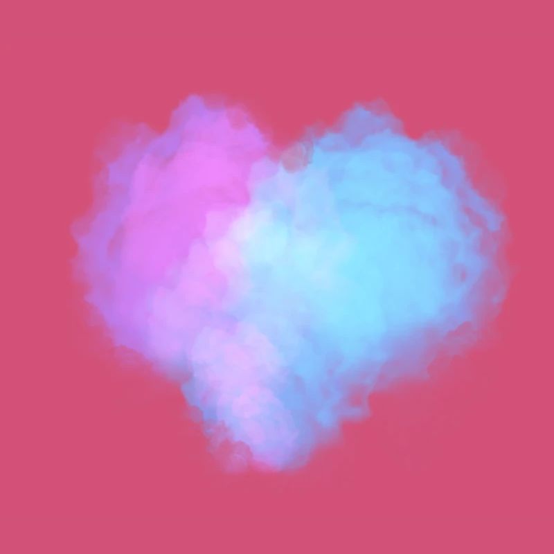 Heart shaped clouds