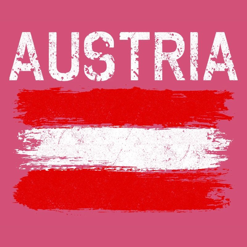 Austria Brushed Flag Graphic