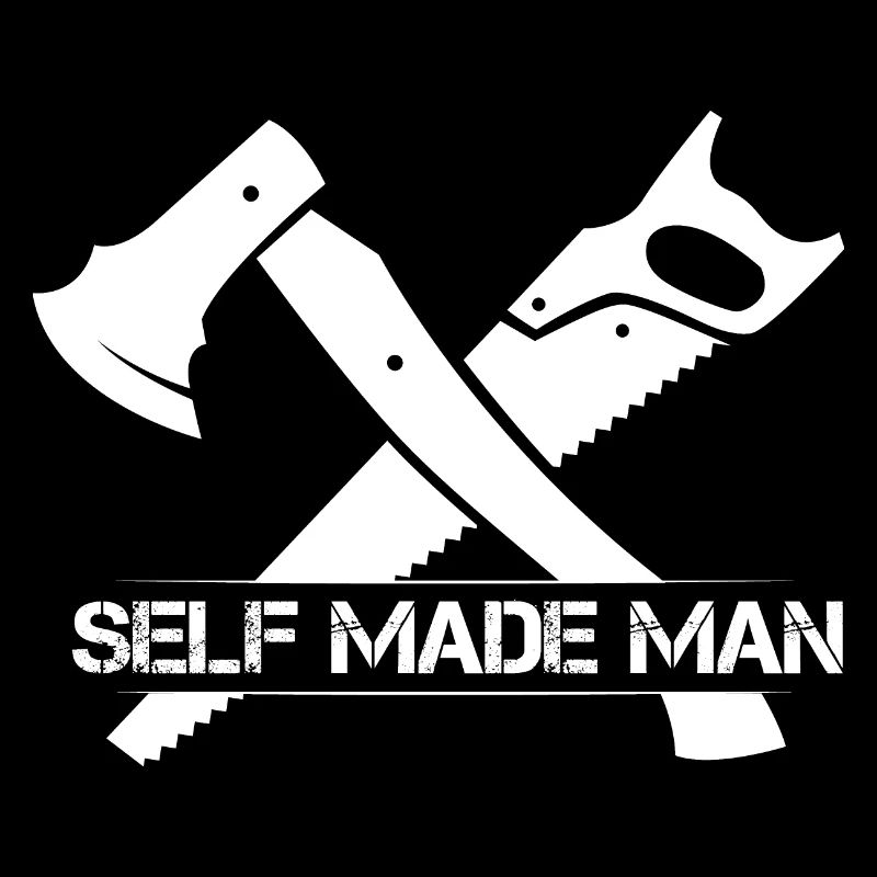 Selfmade Man Icône Icône de l’outil de scie à la hache Logo