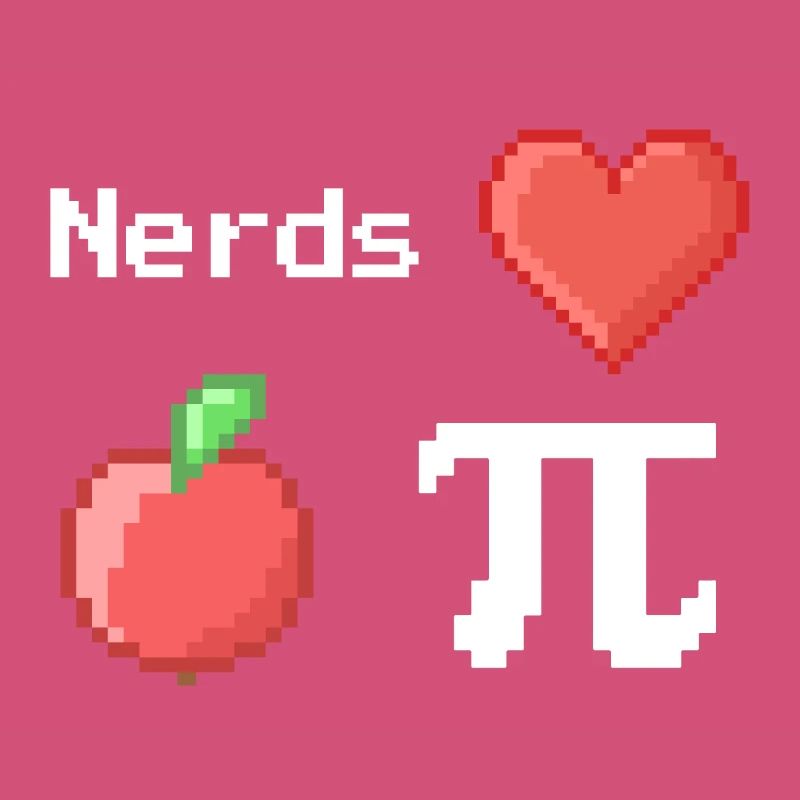 nerds love apple pi pie sprüche math pixel