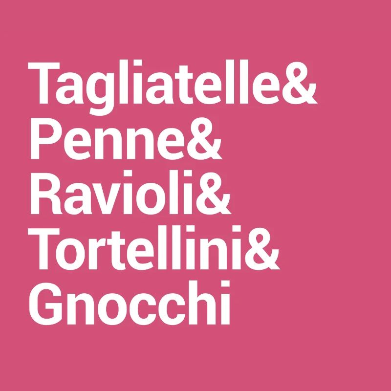 Pasta Culinary Typography Design