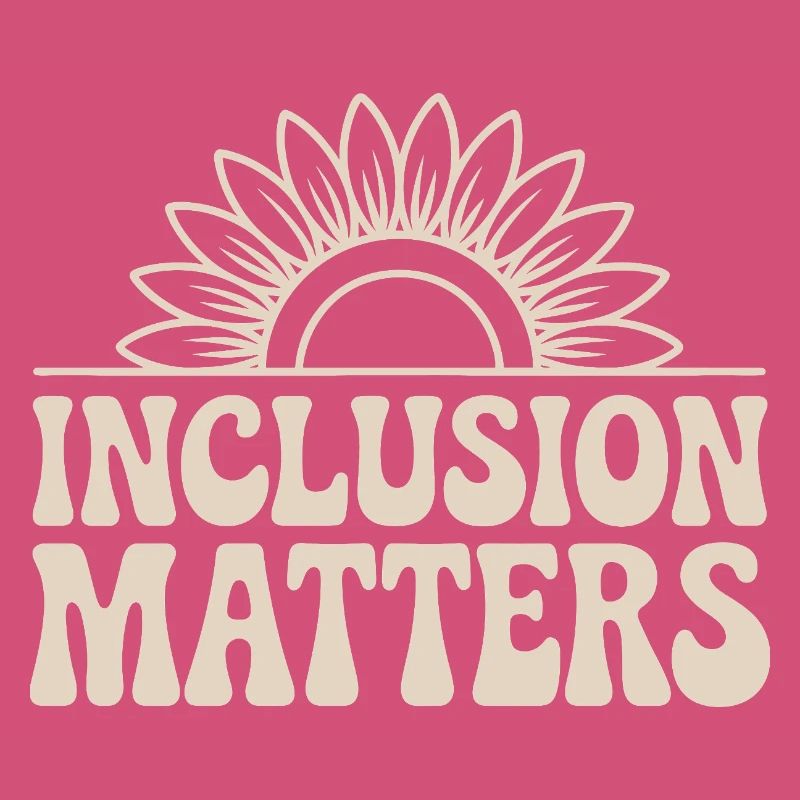 L’inclusion compte Le design du soleil avec la fleur