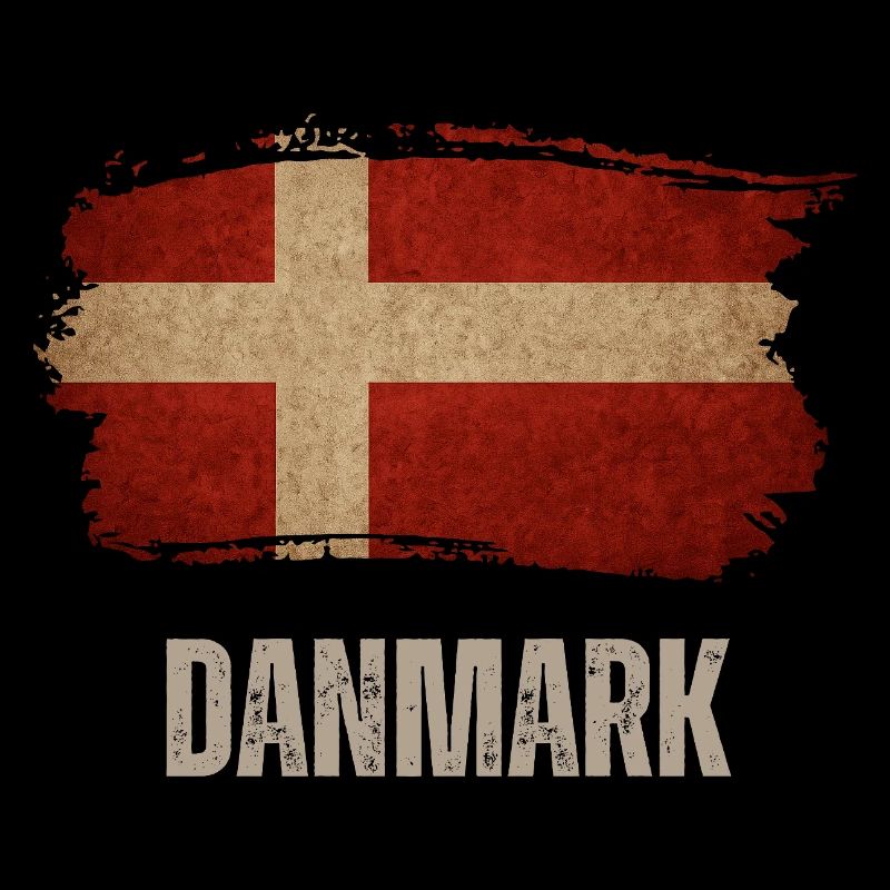 Drapeau grunge du Danemark, fierté danoise