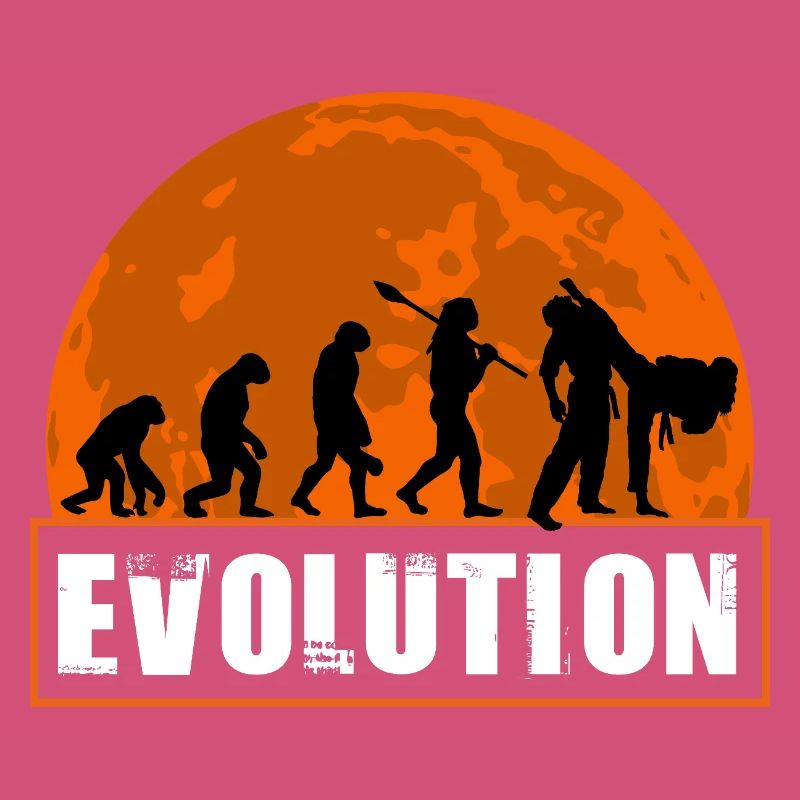 Judo Evolution Martial Arts Sonnenuntergangs-Silhouette