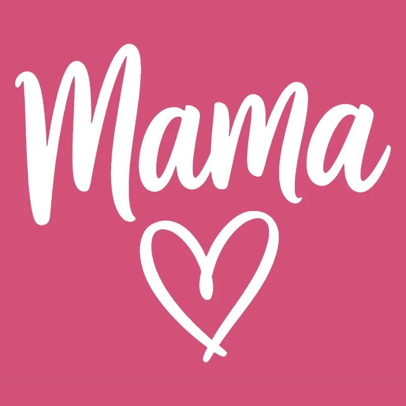 Mama Heart Script Logo