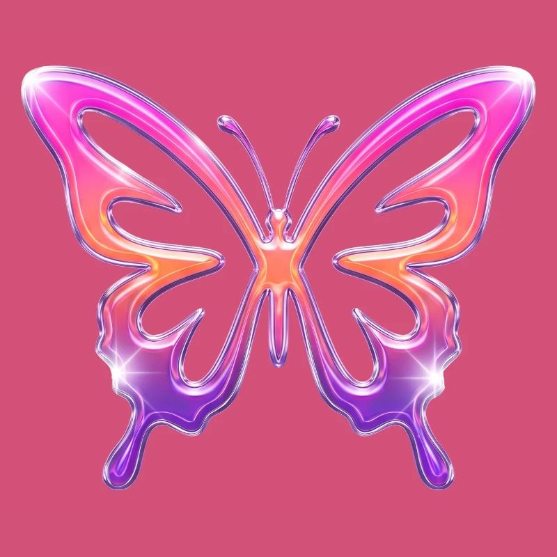 Neon-Schmetterling Gradient