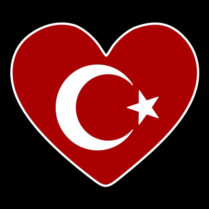 Coeur comme drapeau turc