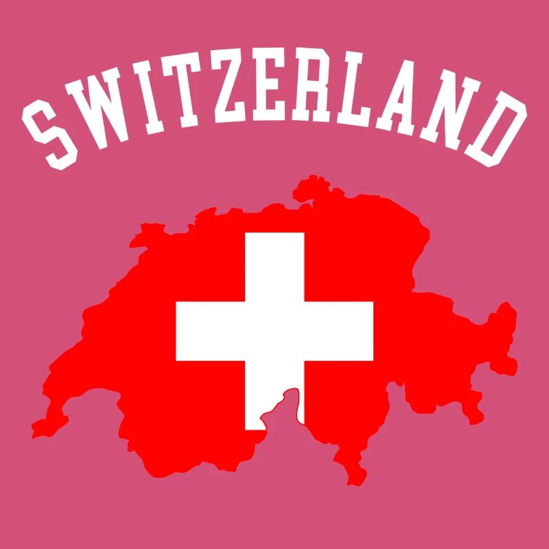 Switzerland Flag Map