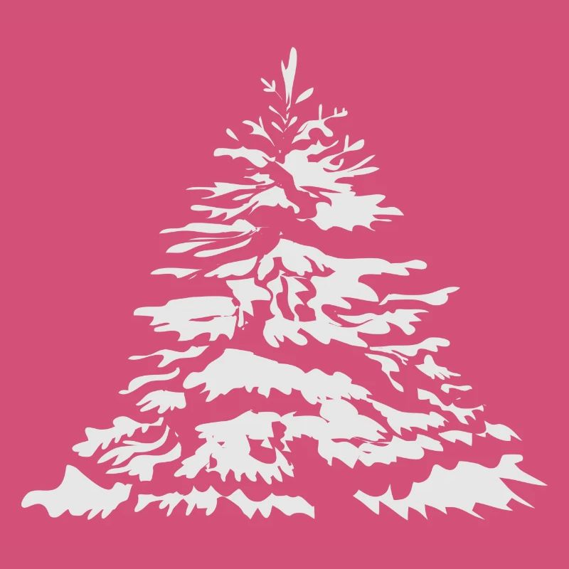 snow-covered Christmas tree or Christmas tree