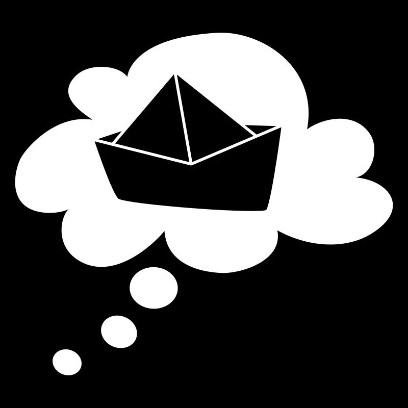 Paper Boat Cloud Pensée Bulle Discours Bulle Vacances