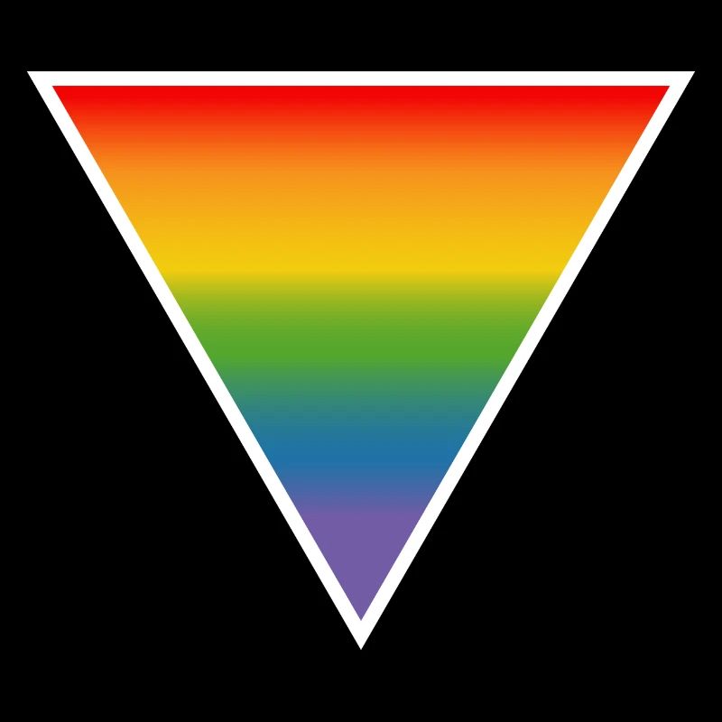 Regenbogen LGBTQIA triangle white