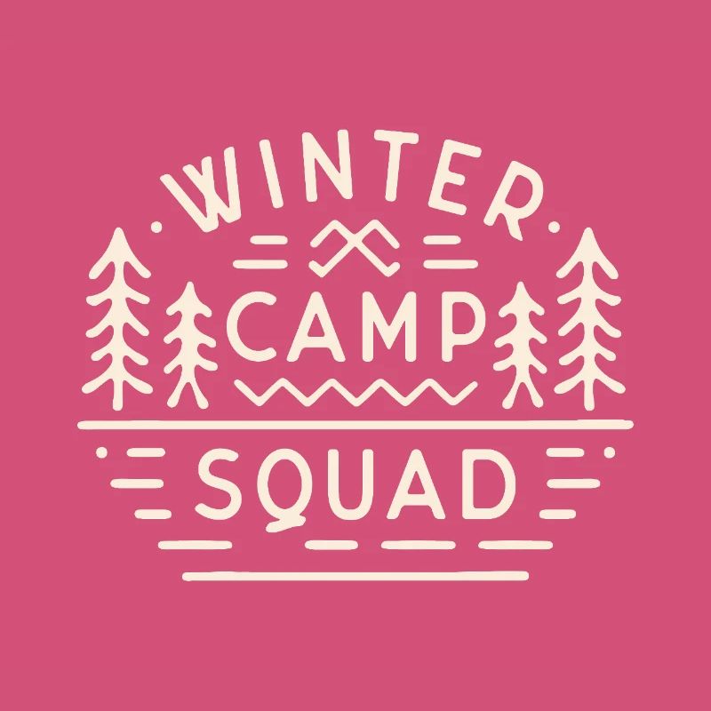 Wintercamp Squad Camping Ausflug Mountain Camper