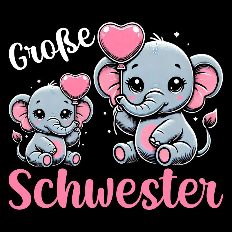 Große Schwester Elefanten Älteres Geschwisterkind