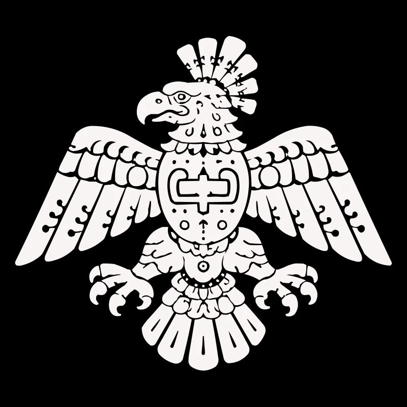 Motif totem d’aigle aztèque