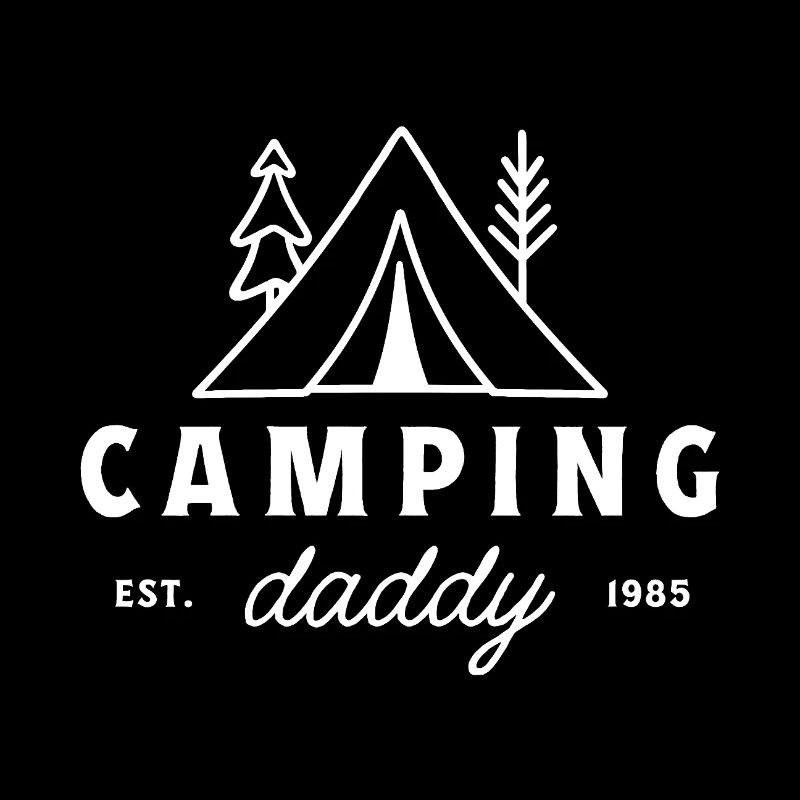 Camping dad father funny camper vintage
