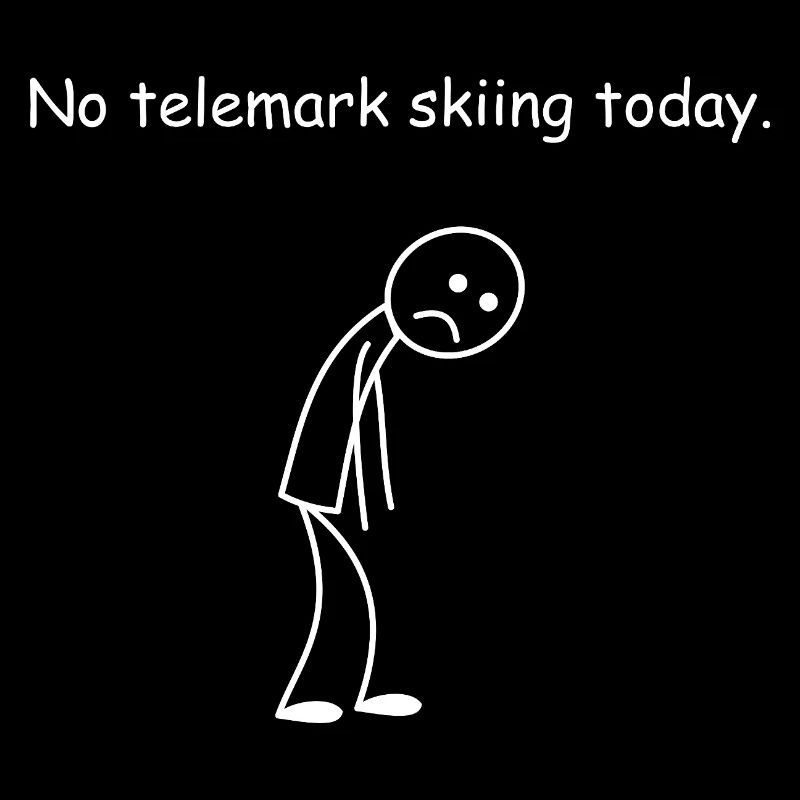 Telemark Ski Funny No Skiing Today