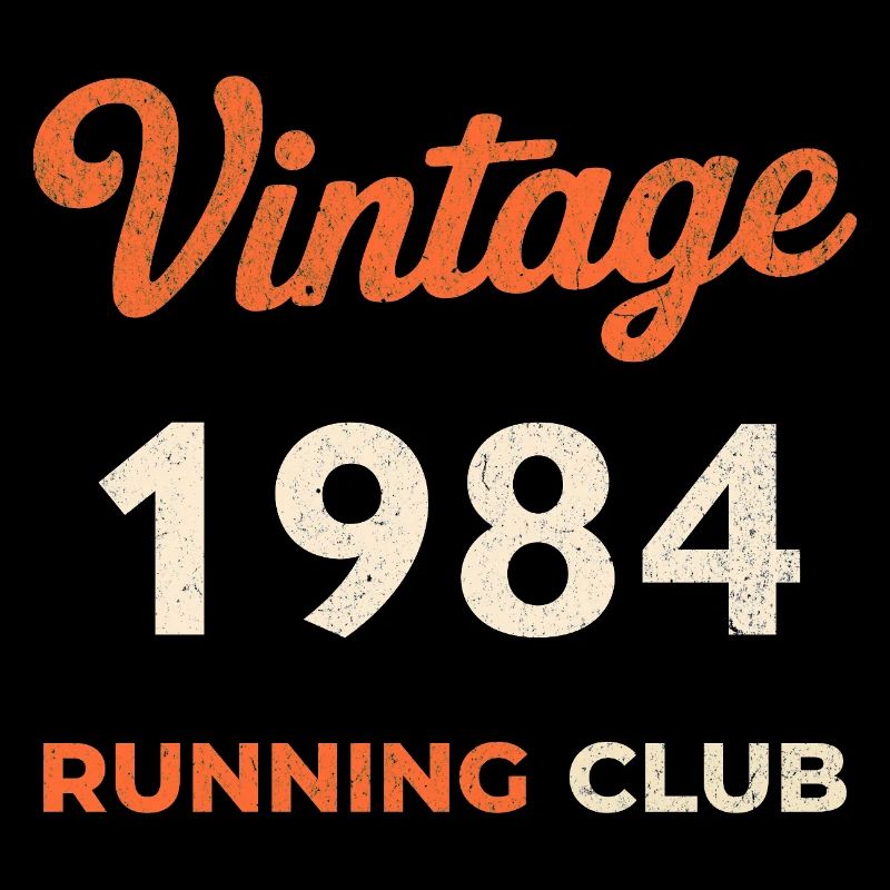 Vintage 1984 Running Club Geburtstag Geschenkidee