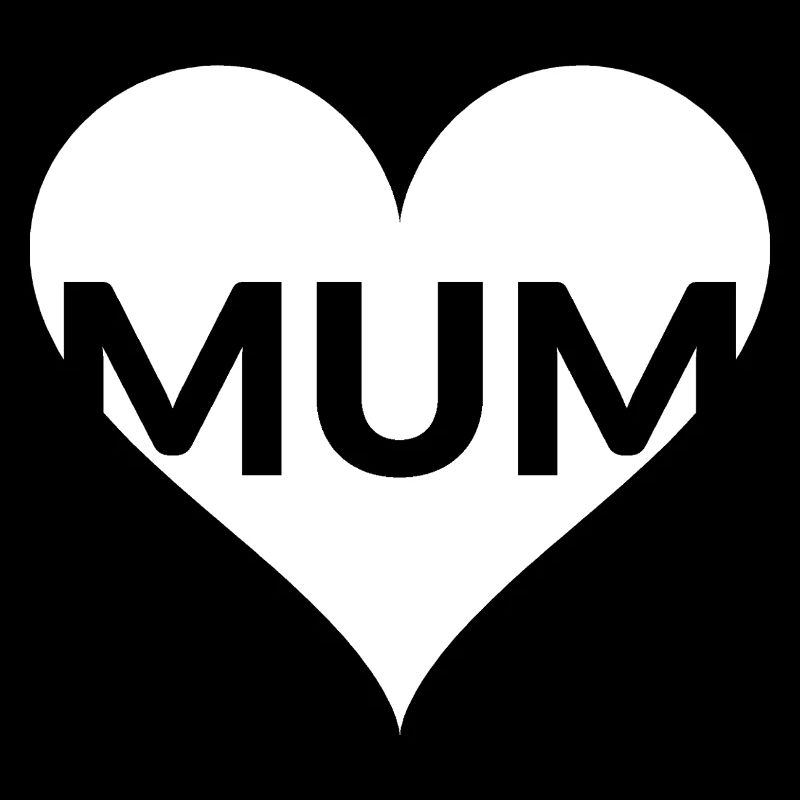 Cœur avec lettres MUM