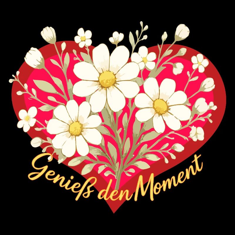 Genieß den Moment Blumenherz