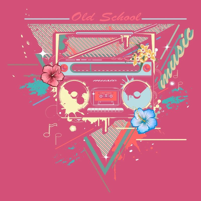 Ghettoblaster rétro graffiti