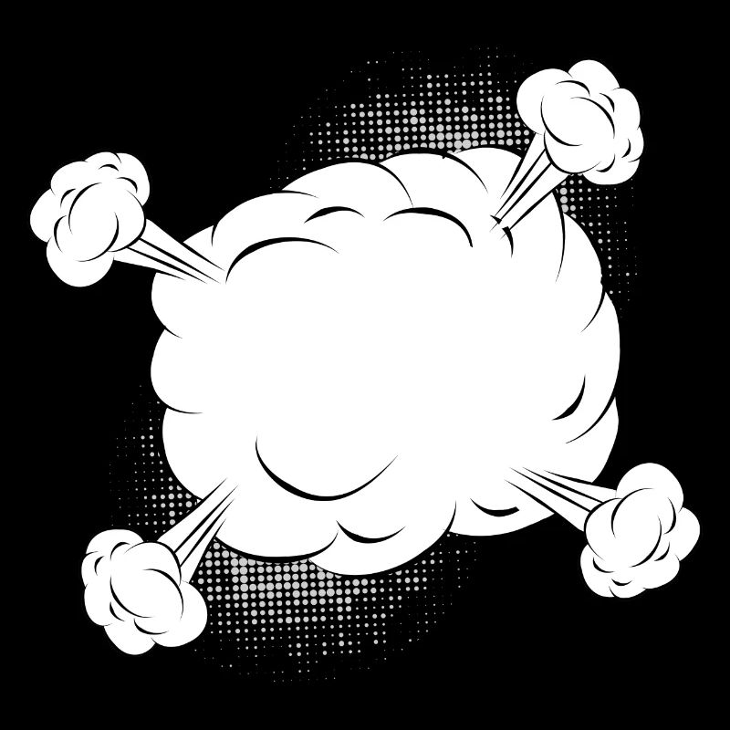 Leere Comic Kampf Wolke für eigene Texte & Motive