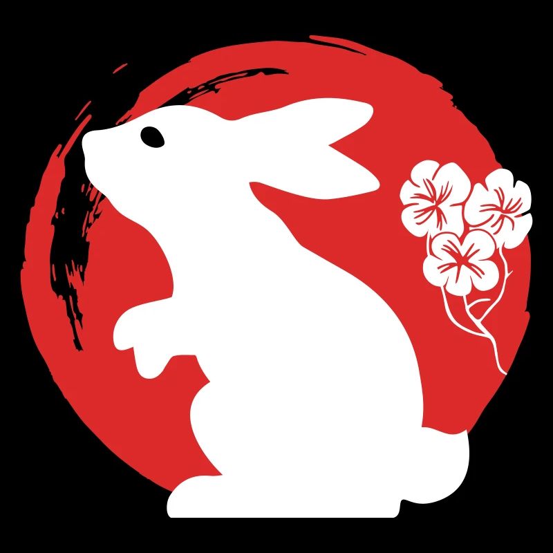 Hase Silhouette Japanisch