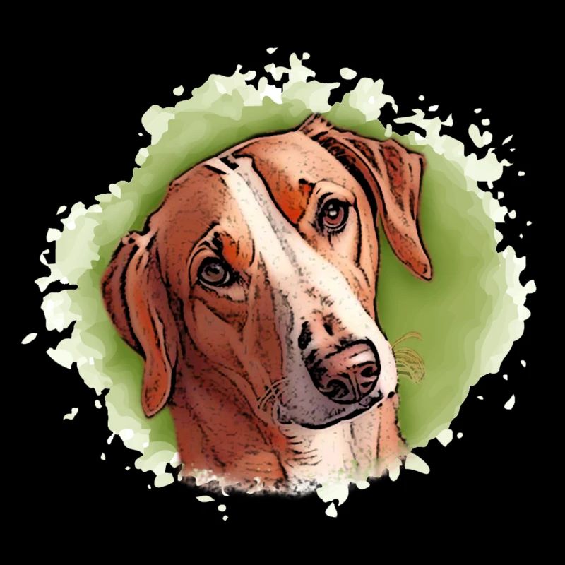 Chien SAVEBRACKE Chien de chasse Vert Aquarelle Design
