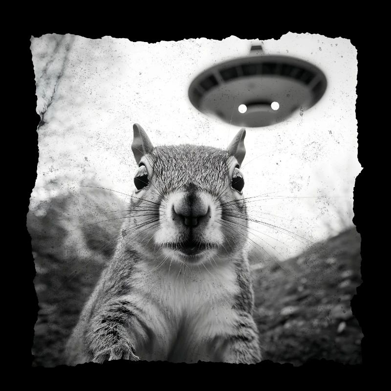 Alien Eichhörnchen Begegnung – Lustiges Sci-Fi