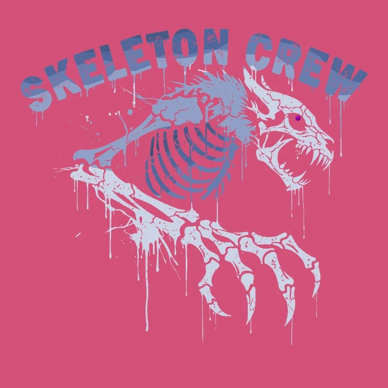 Skelett Werwolf Graffiti