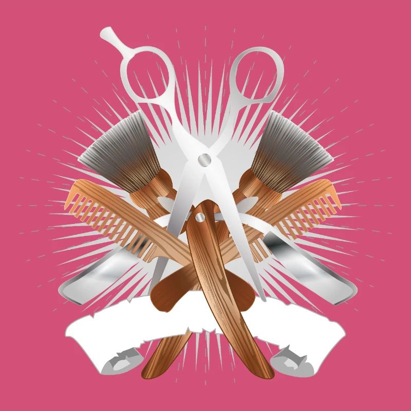 Motif élégant de barbier avec ciseaux et outils