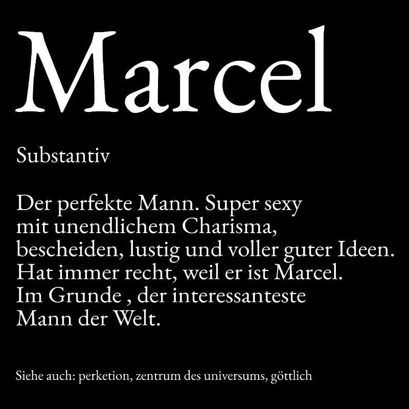 Explication du dictionnaire Marcel Prénom Marcel
