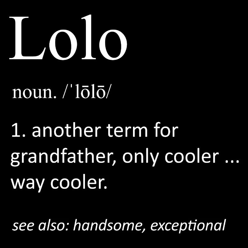 Lolo Definition Lustiges philippinisches Großvatergeschenk