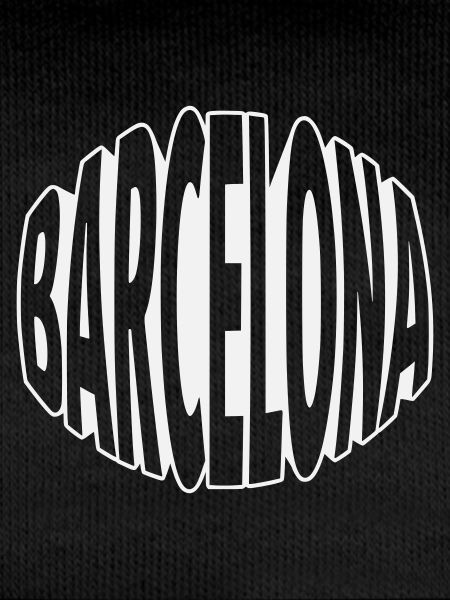 Lettrage ovale de Barcelone
