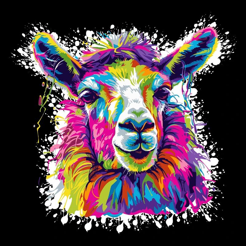 Pop Art Néon Lama