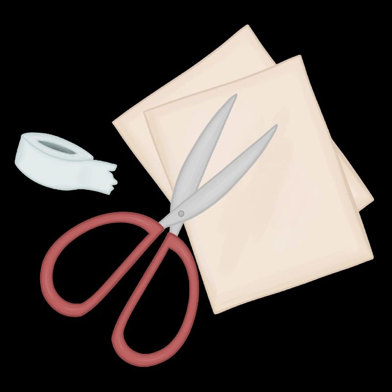 Studio de papier motif de ciseaux créatifs