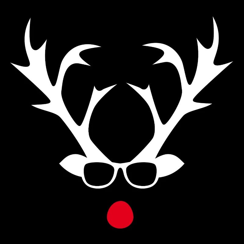 Silhouette de Rudolph avec lunettes
