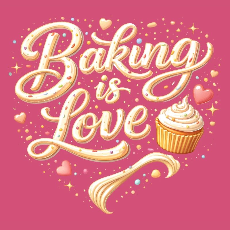 Baking is Love Baking Saying Design