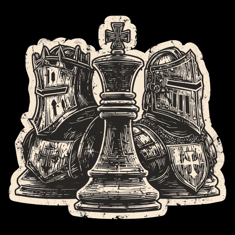Chevalier d’échecs Figures médiévales pour hommes