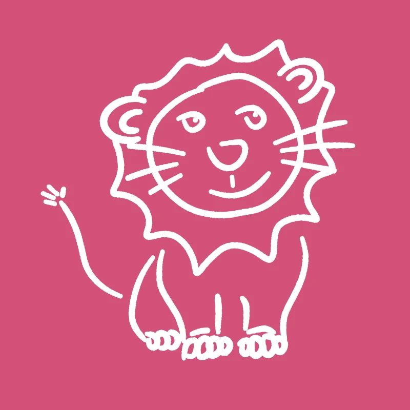 Sonnenlöwe Doodle Stil