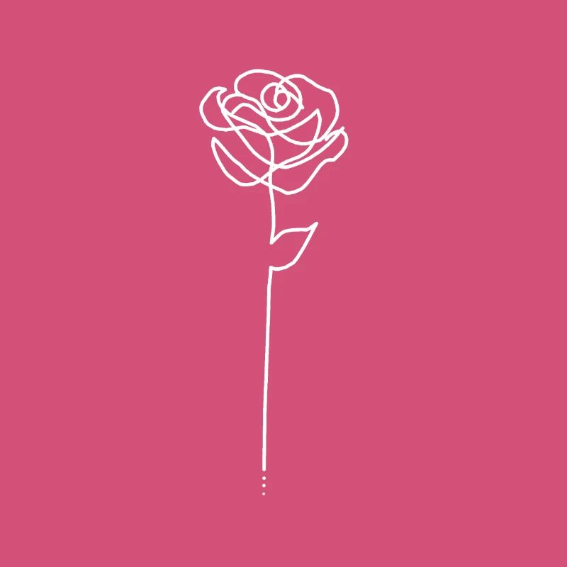 Rose fleur style à la mode
