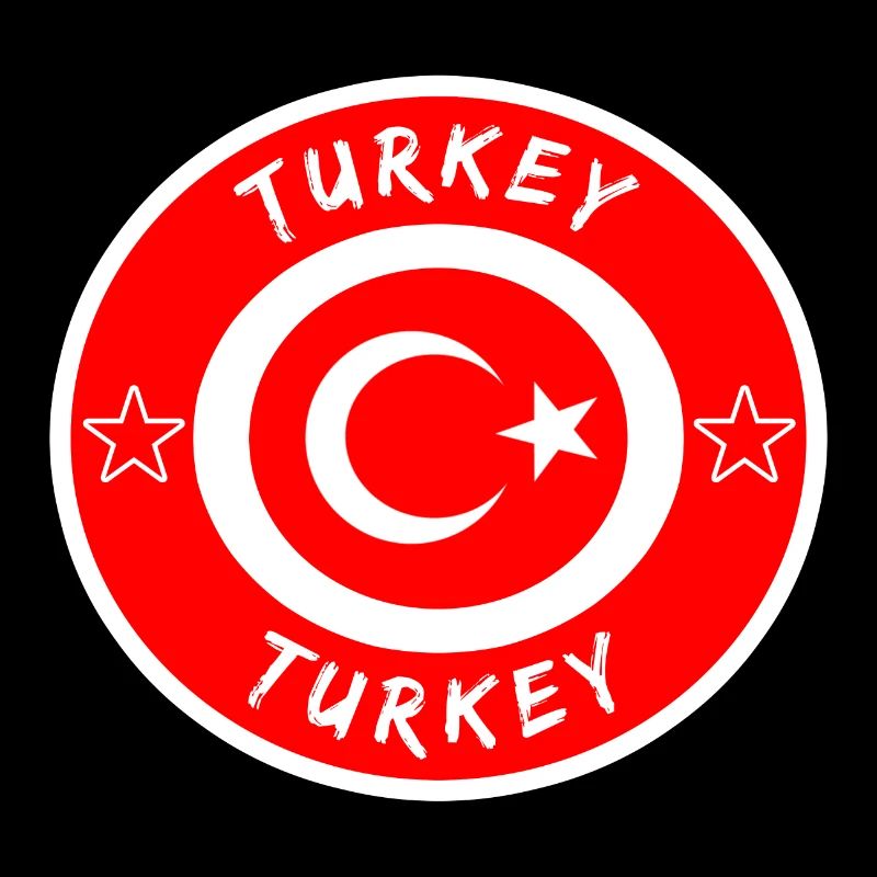 Turkey Circle with National Flag Gift Istanbul