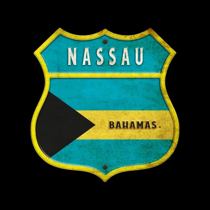 Nassau Bahamas flag crest design