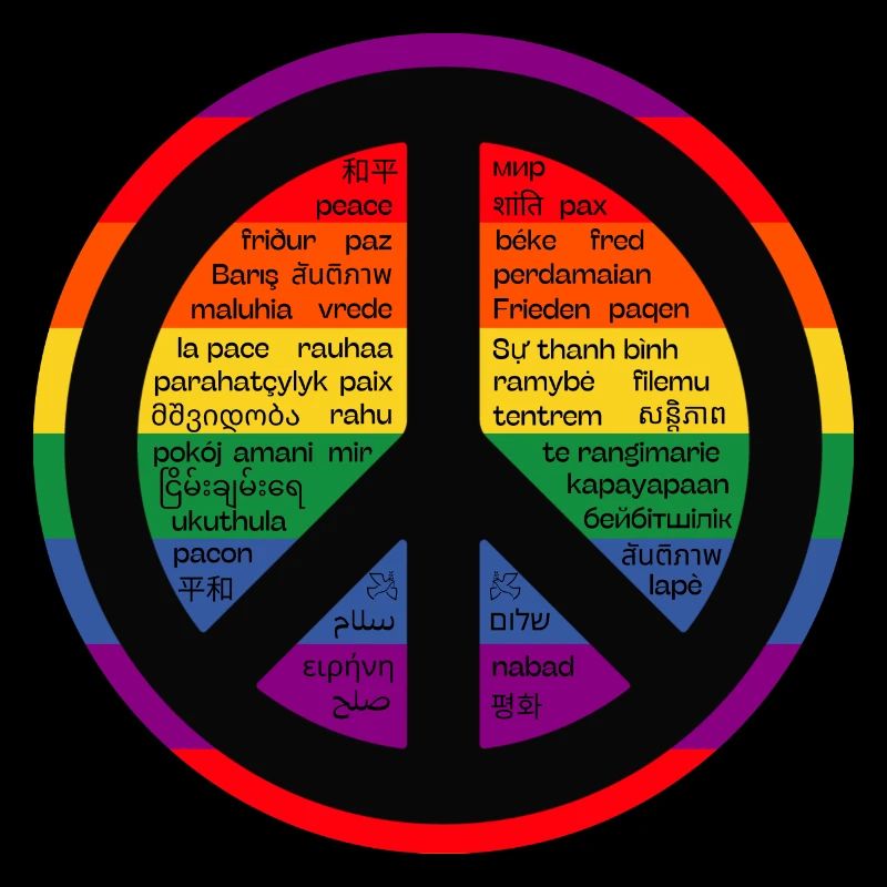 Regenbogenzeichen des Friedens.